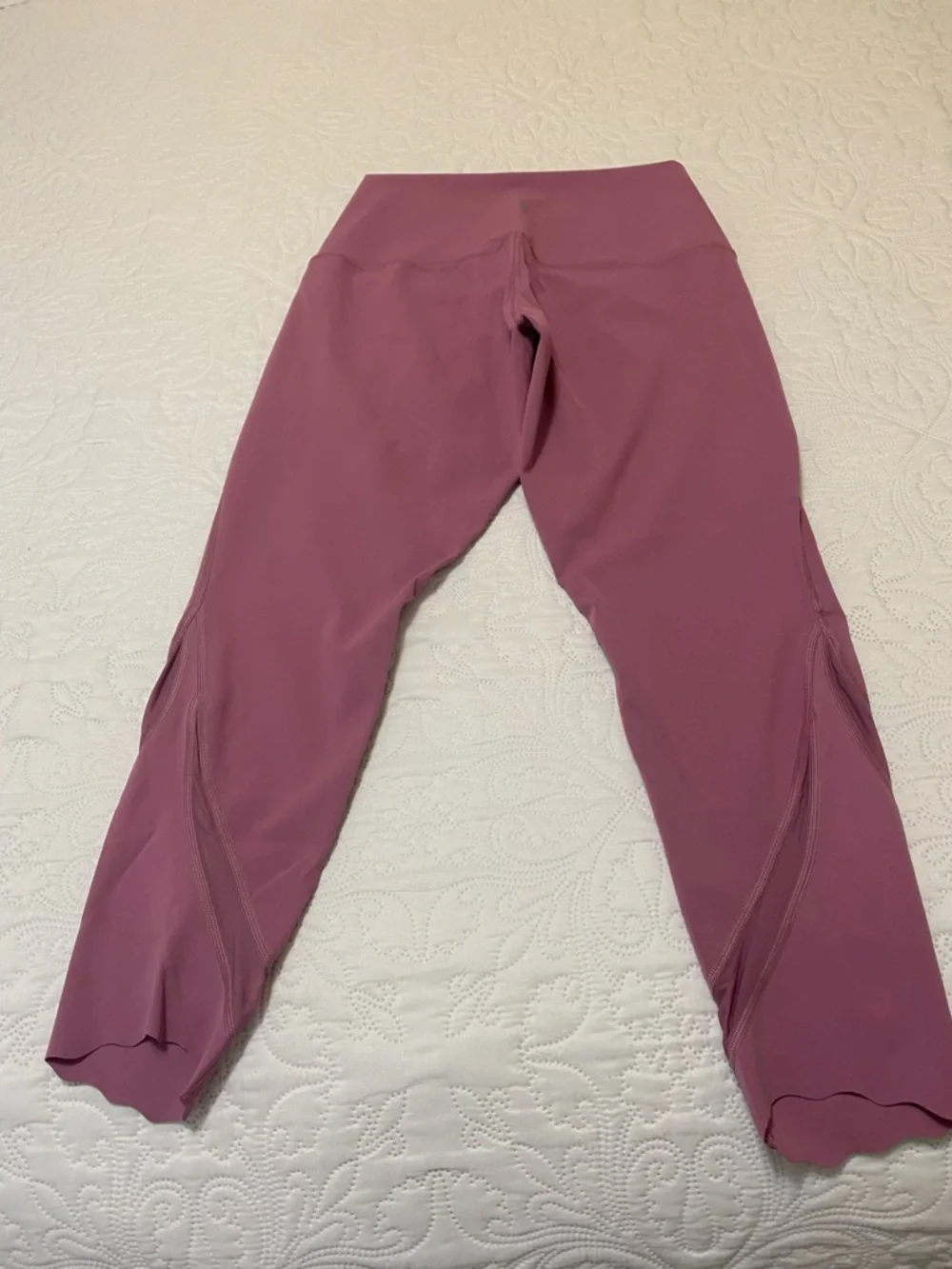 lululemon athletica Wunder Under Scalloped Hem High Rise Crop 23” Vintage Plum